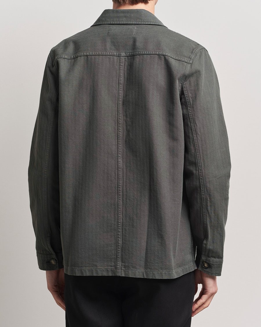 Herr | Jackor | A Day's March | Herringbone Overshirt Olive