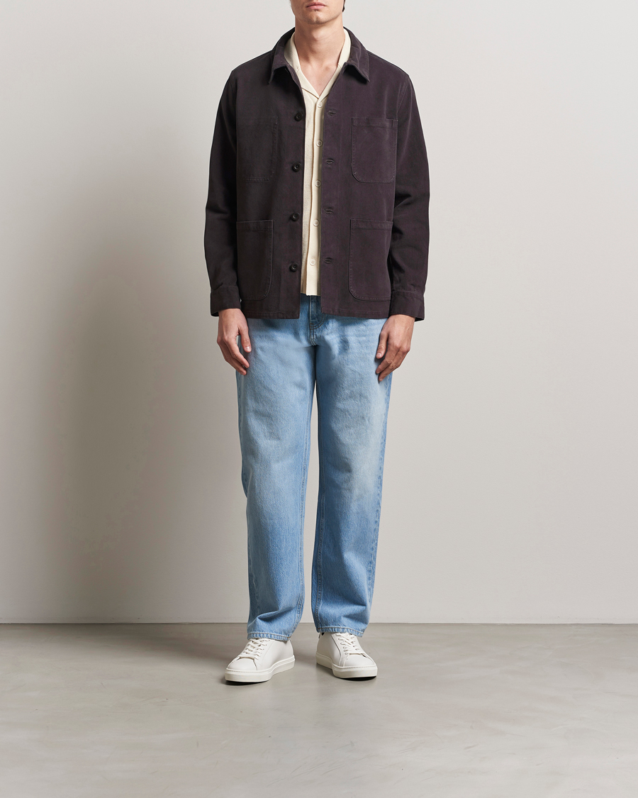Herr | Jackor | A Day's March | Algot Lyocell Overshirt Chocolate