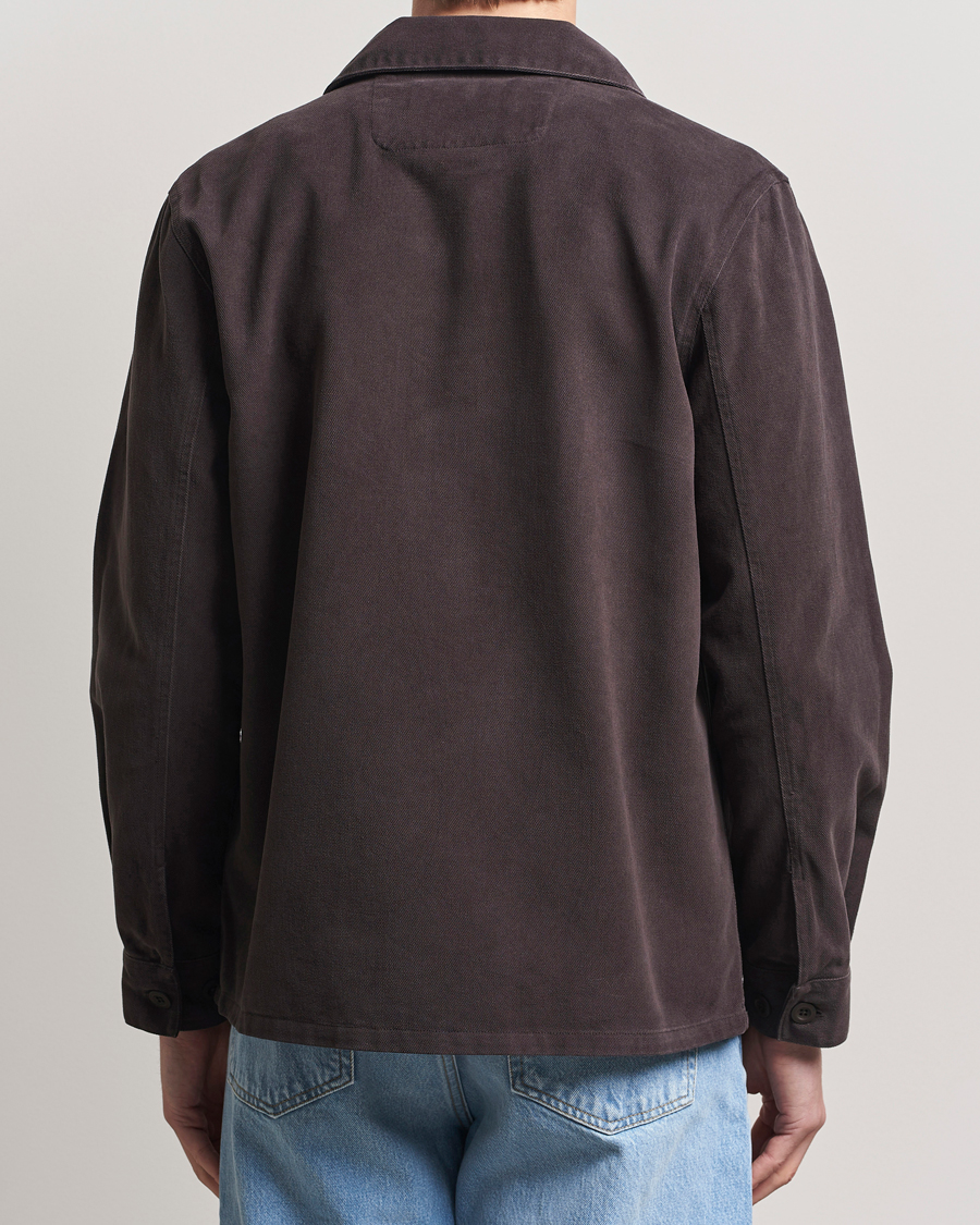 Herr | Jackor | A Day's March | Algot Lyocell Overshirt Chocolate