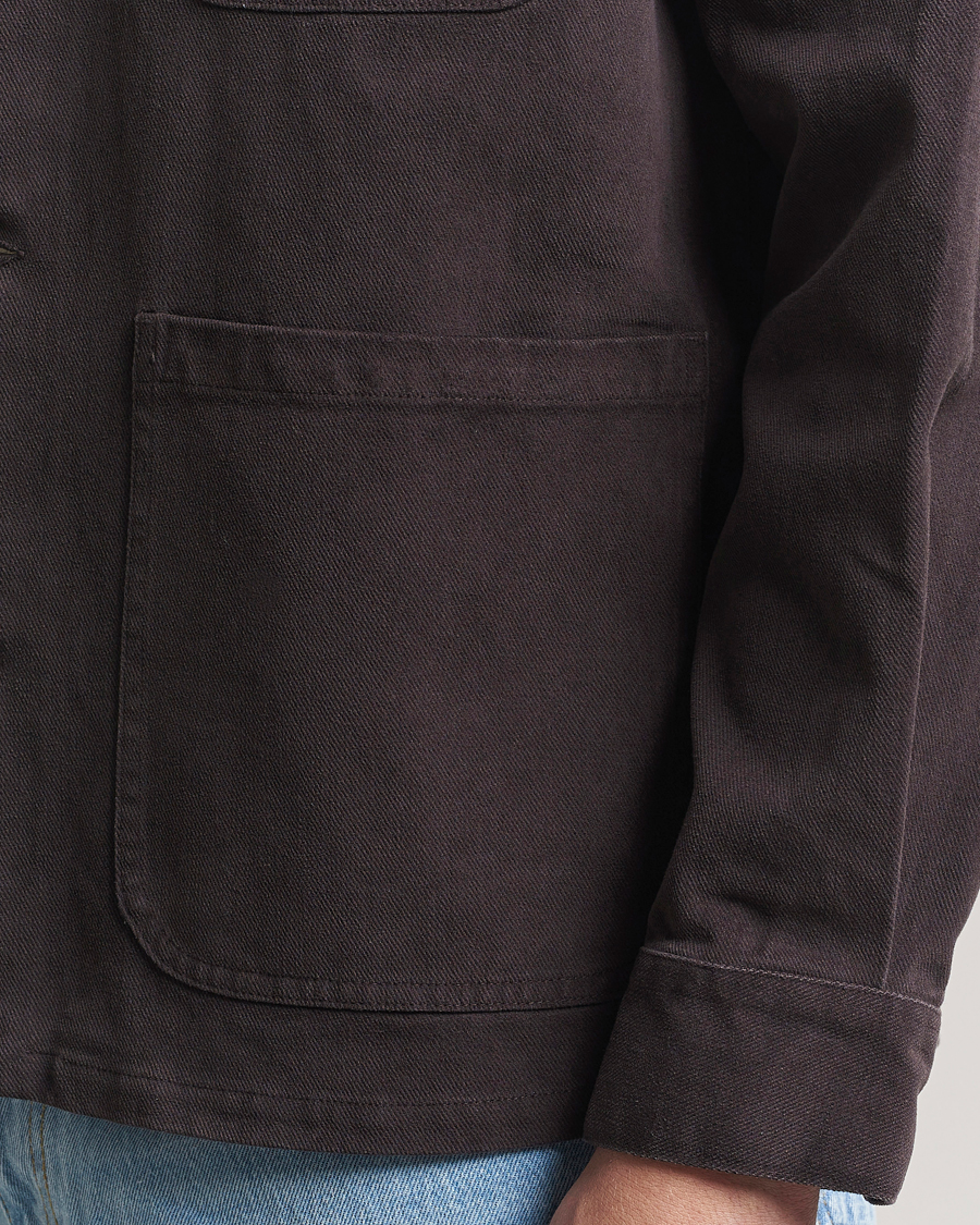 Herr | Jackor | A Day's March | Algot Lyocell Overshirt Chocolate