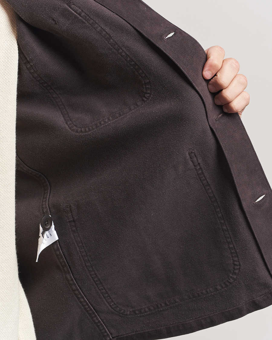 Herr | Jackor | A Day's March | Algot Lyocell Overshirt Chocolate