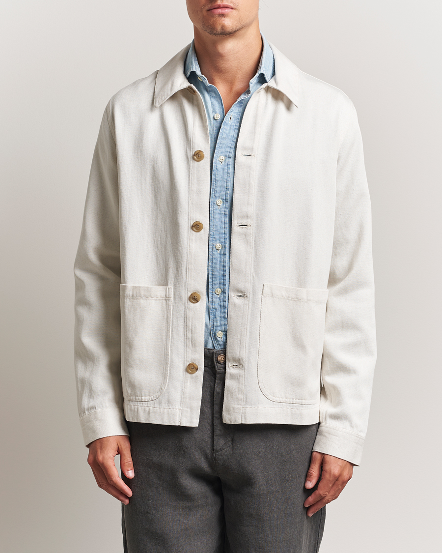 Herr | Jackor | A Day's March | Imola Hemp Overshirt Ecru