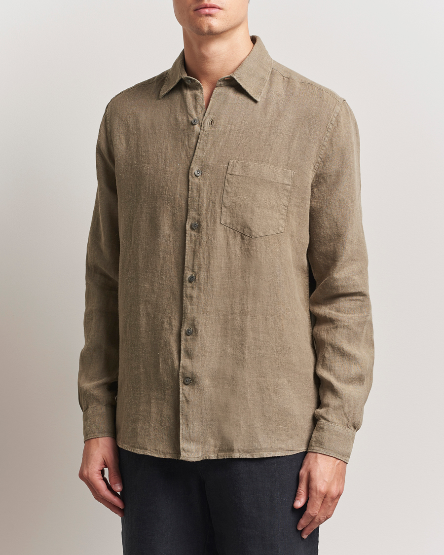 Herr | Skjortor | A Day's March | Abu Linen Shirt Clay