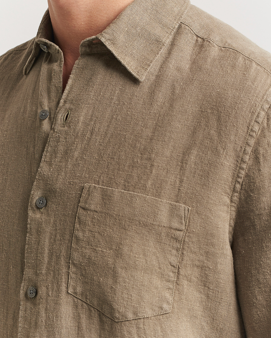 Herr | Skjortor | A Day's March | Abu Linen Shirt Clay