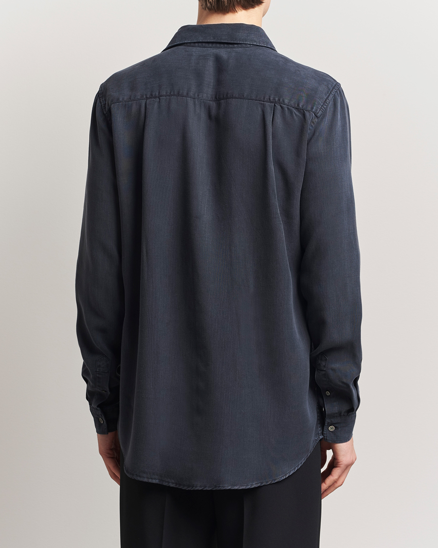 Herr | Skjortor | A Day's March | Daintree Lyocell Shirt Navy
