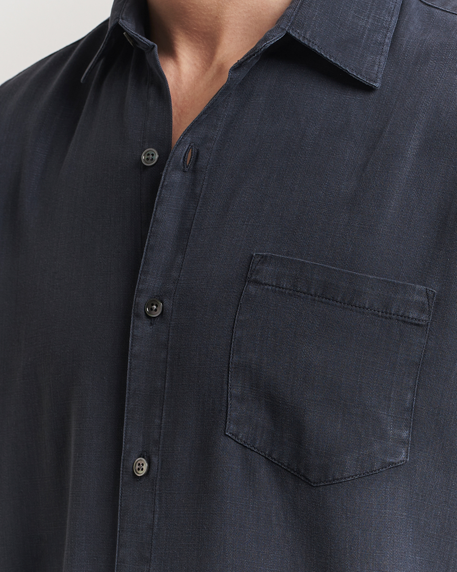 Herr | Skjortor | A Day's March | Daintree Lyocell Shirt Navy