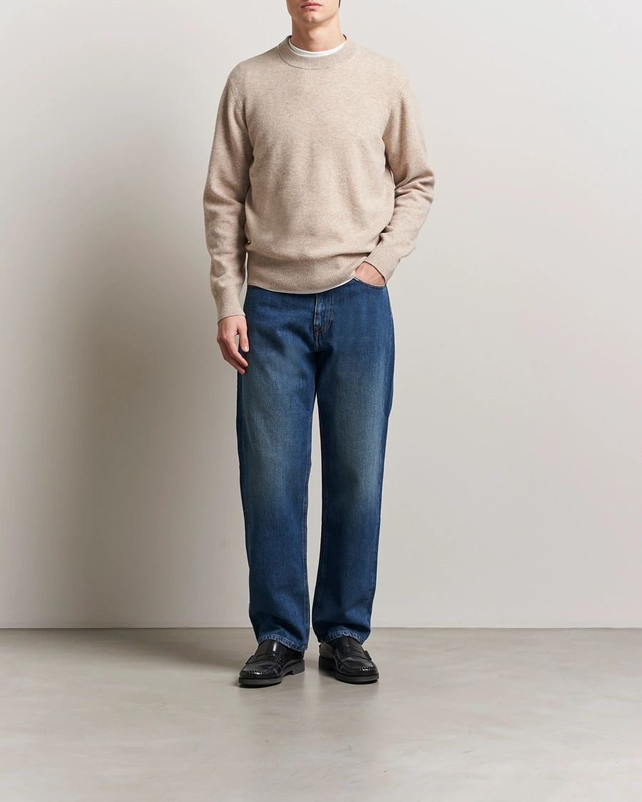 Herr | Tröjor | A Day's March | Marlow Cashmere Blend Sweater Sand