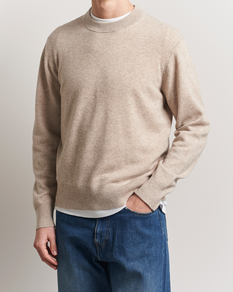 Herr | Tröjor | A Day's March | Marlow Cashmere Blend Sweater Sand
