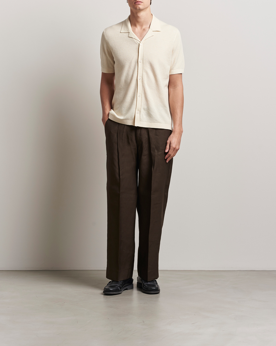 Herr | Tröjor | A Day's March | Yamu Structure Short Sleeve Off White