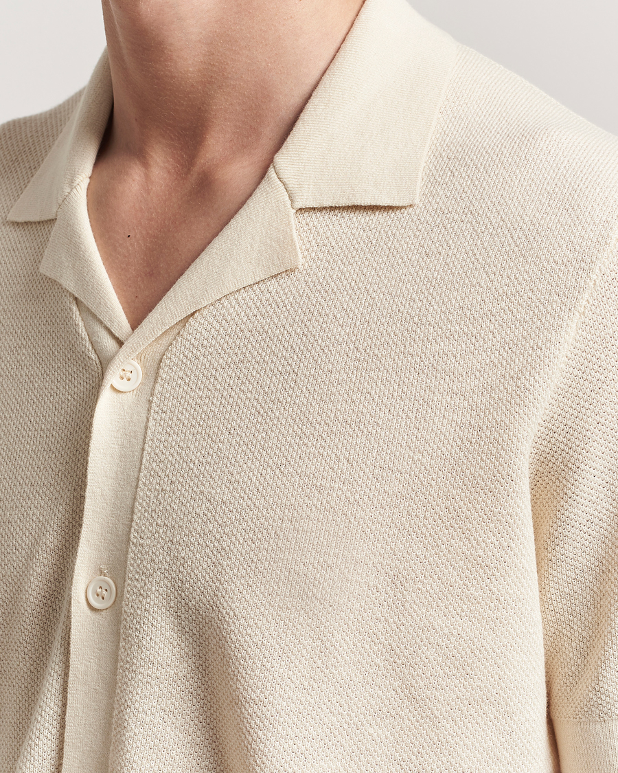 Herr | Tröjor | A Day's March | Yamu Structure Short Sleeve Off White