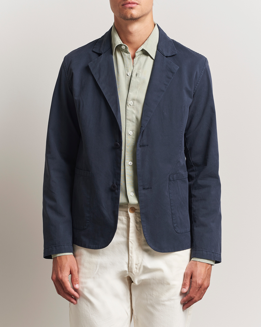 Herr | Kavajer | A Day's March | Mace Unconstructed Blazer Navy