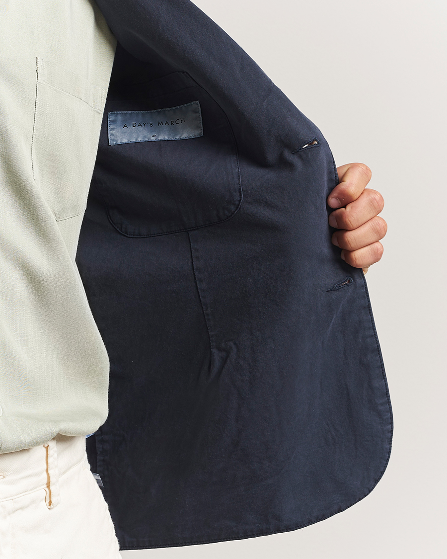 Herr | Kavajer | A Day's March | Mace Unconstructed Blazer Navy