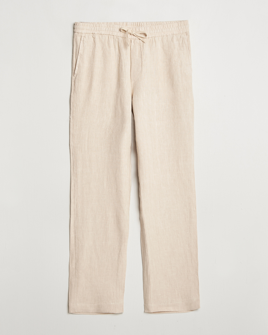 Herr | Byxor | A Day's March | Tamiat Drawstring Linen Trousers Oyster
