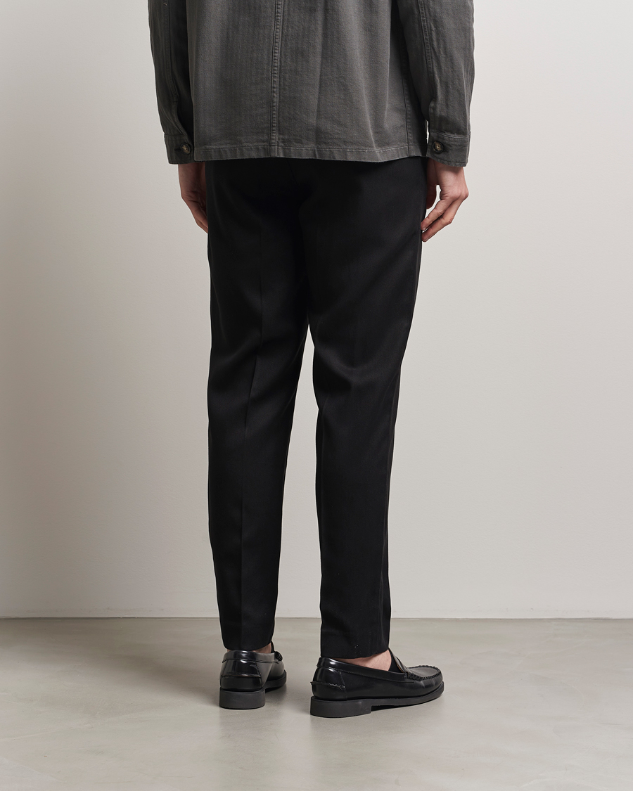 Herr | Byxor | A Day's March | Smart Lyocell Trousers Black