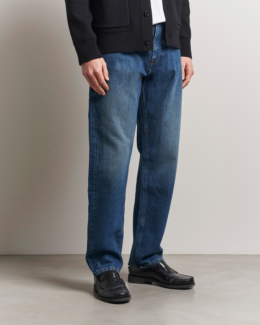 Herr | Jeans | A Day's March | Denim Nr3 Straight Fit Worn Mid Blue