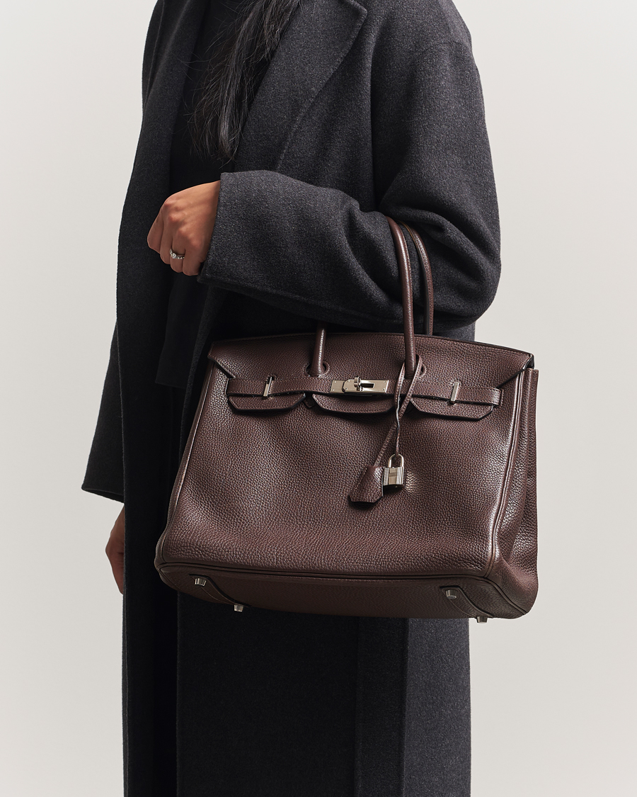 Herr | Pre-Owned & Vintage Bags | Hermès Pre-Owned | Birkin 35 Taurillon Clémence Ebène
