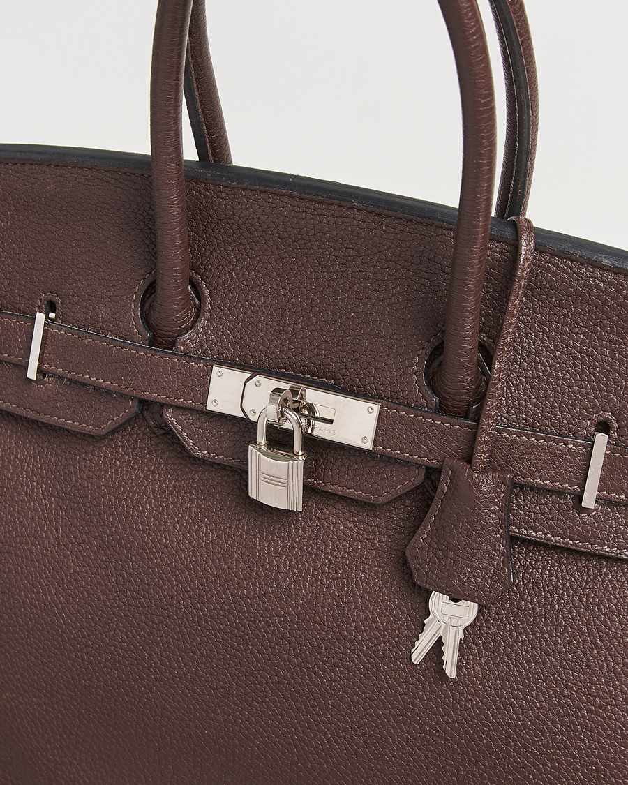Herr | Pre-Owned & Vintage Bags | Hermès Pre-Owned | Birkin 35 Taurillon Clémence Ebène