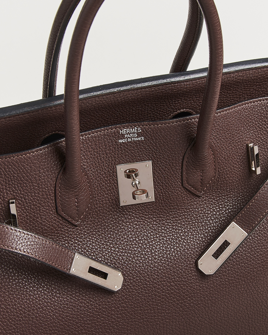 Herr | Pre-Owned & Vintage Bags | Hermès Pre-Owned | Birkin 35 Taurillon Clémence Ebène