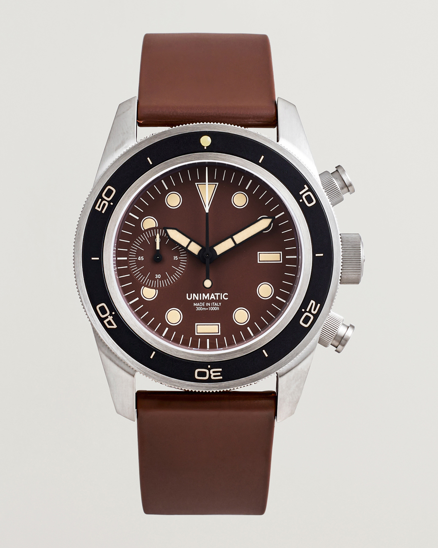 Herr | UNIMATIC U3 Heritage Chronograph Diver Dark Brown | UNIMATIC | U3 Heritage Chronograph Diver Dark Brown