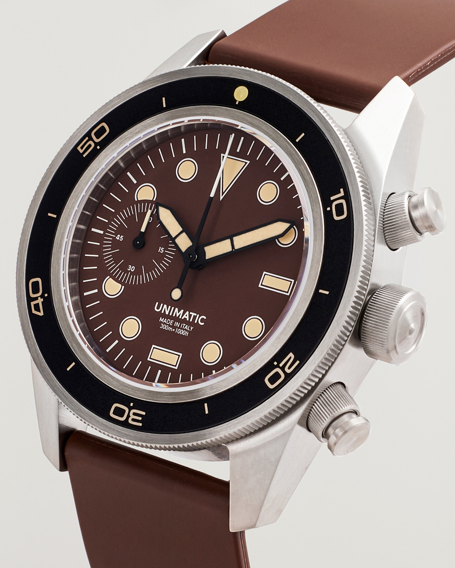 Herr | UNIMATIC U3 Heritage Chronograph Diver Dark Brown | UNIMATIC | U3 Heritage Chronograph Diver Dark Brown