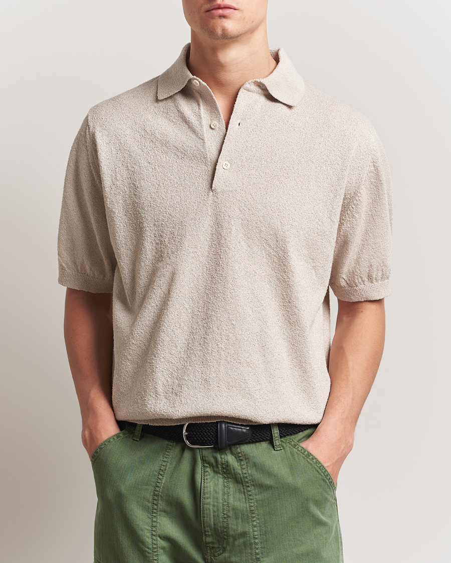 Herr | Pikéer | BEAMS PLUS | Short Sleeve Boucle Polo Beige