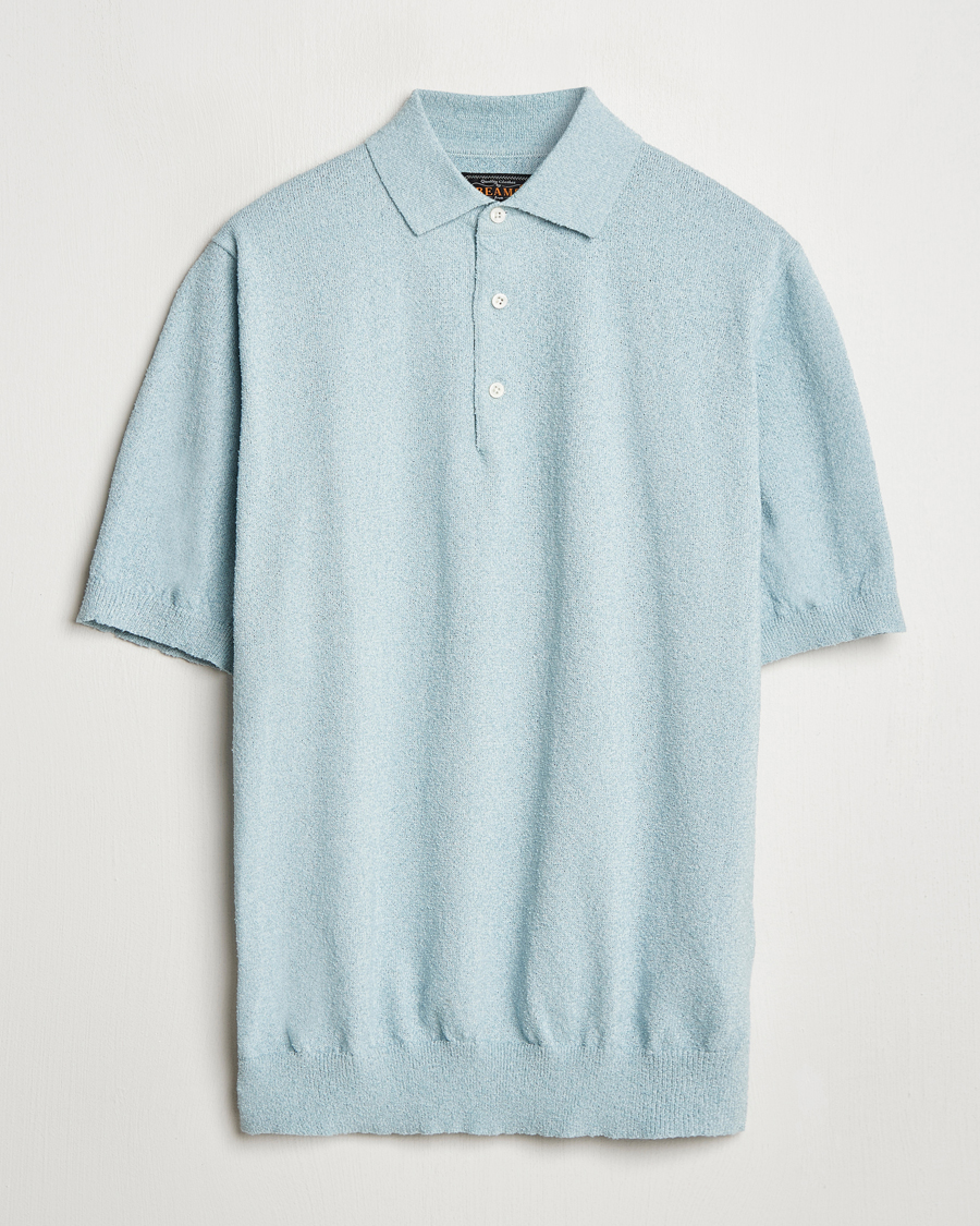 Herr | Pikéer | BEAMS PLUS | Short Sleeve Boucle Polo Light Blue