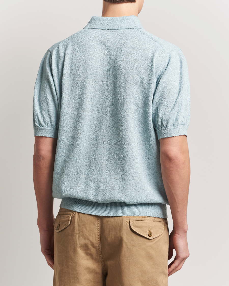 Herr | Pikéer | BEAMS PLUS | Short Sleeve Boucle Polo Light Blue