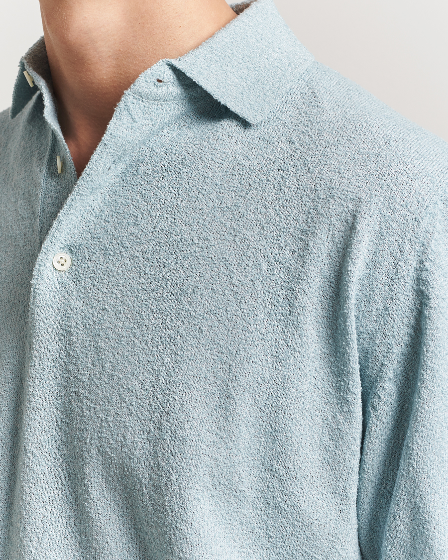 Herr | Pikéer | BEAMS PLUS | Short Sleeve Boucle Polo Light Blue