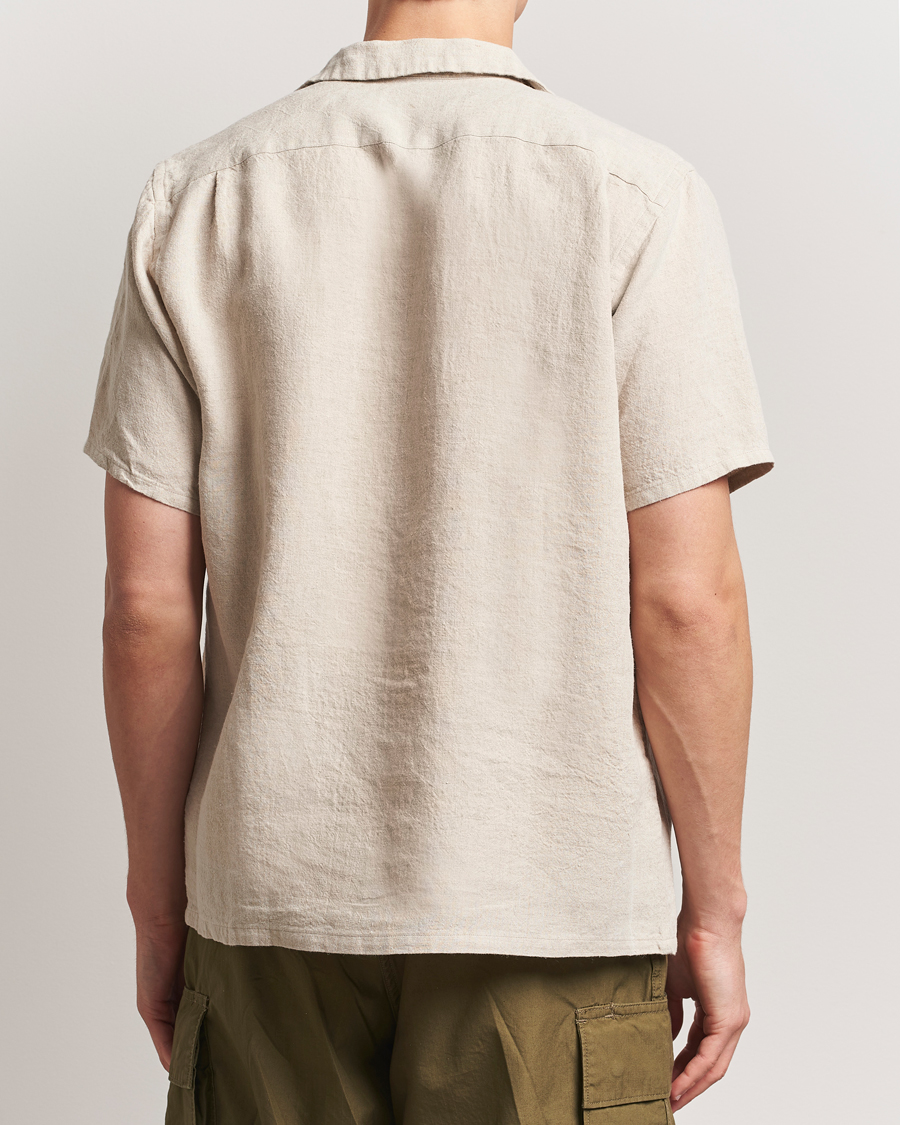 Herr | Skjortor | BEAMS PLUS | Short Sleeve Linen Camp Shirt Beige