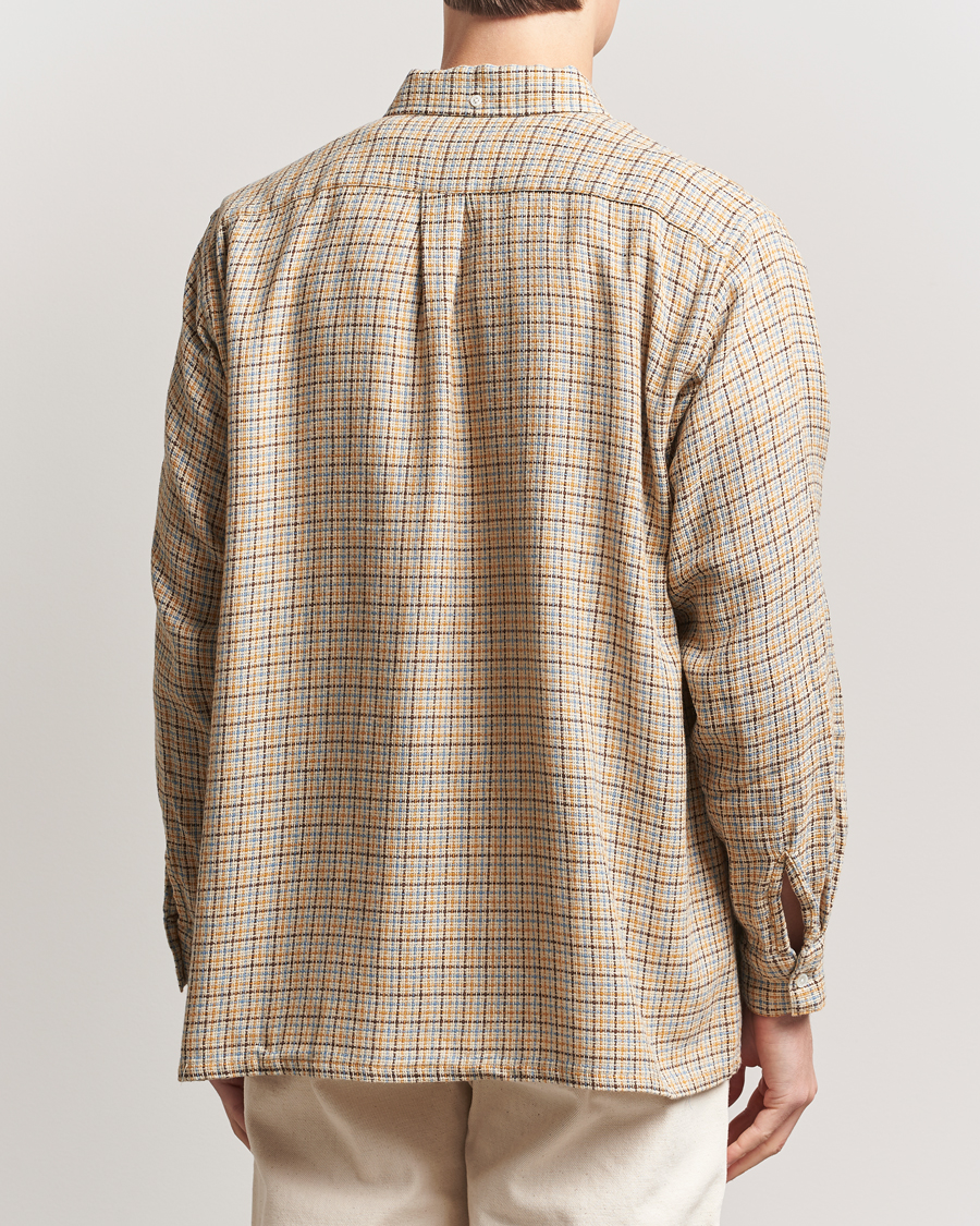 Herr | Skjortor | BEAMS PLUS | Gunclub Mesh Button Down Shirt Beige