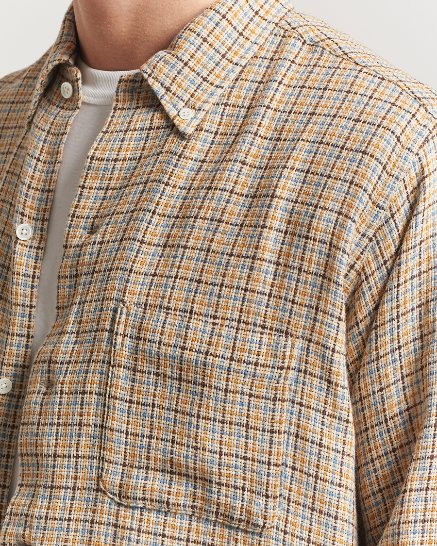 Herr | Skjortor | BEAMS PLUS | Gunclub Mesh Button Down Shirt Beige