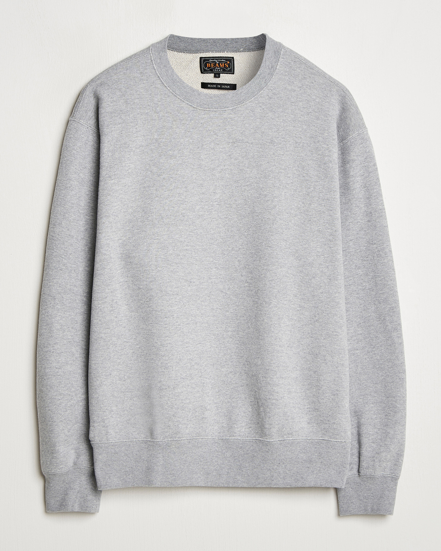 Herr | Tröjor | BEAMS PLUS | Made In Japan Cotton Sweatshirt Grey