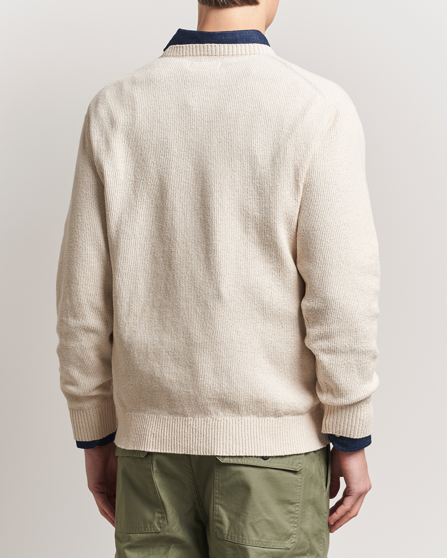 Herr | Tröjor | BEAMS PLUS | Cotton Rib Crewneck Beige