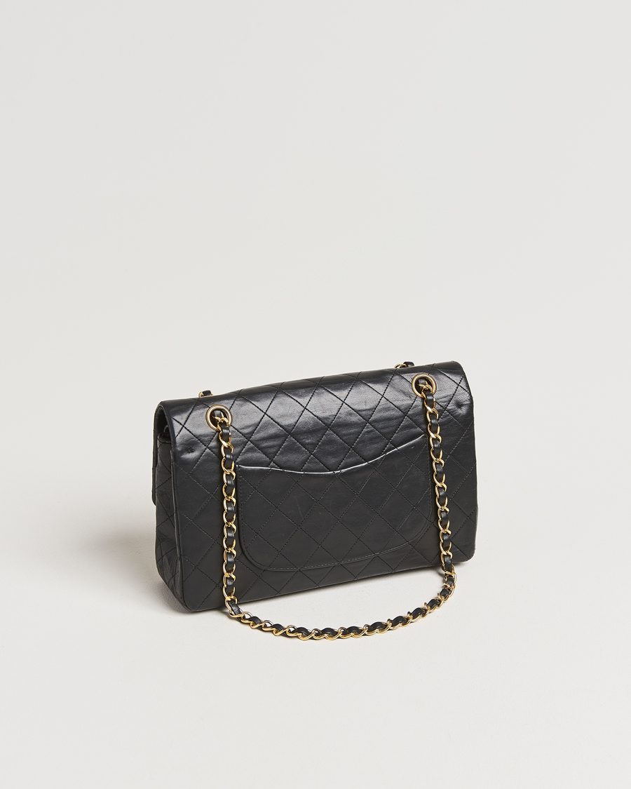 Herr | Chanel Pre-Owned Classic Medium Double Flap Bag Lambskin Black | Chanel Pre-Owned | Classic Medium Double Flap Bag Lambskin Black
