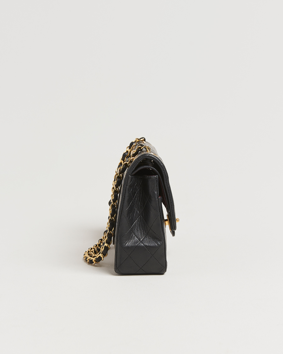 Herr | Chanel Pre-Owned Classic Medium Double Flap Bag Lambskin Black | Chanel Pre-Owned | Classic Medium Double Flap Bag Lambskin Black