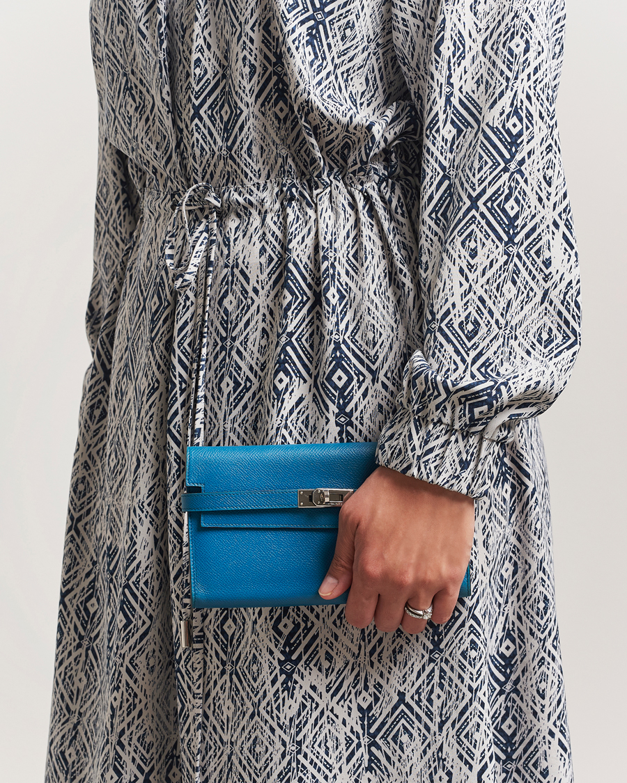 Herr | Gifts for Her | Hermès Pre-Owned | Kelly Wallet Epsom Leather Blue