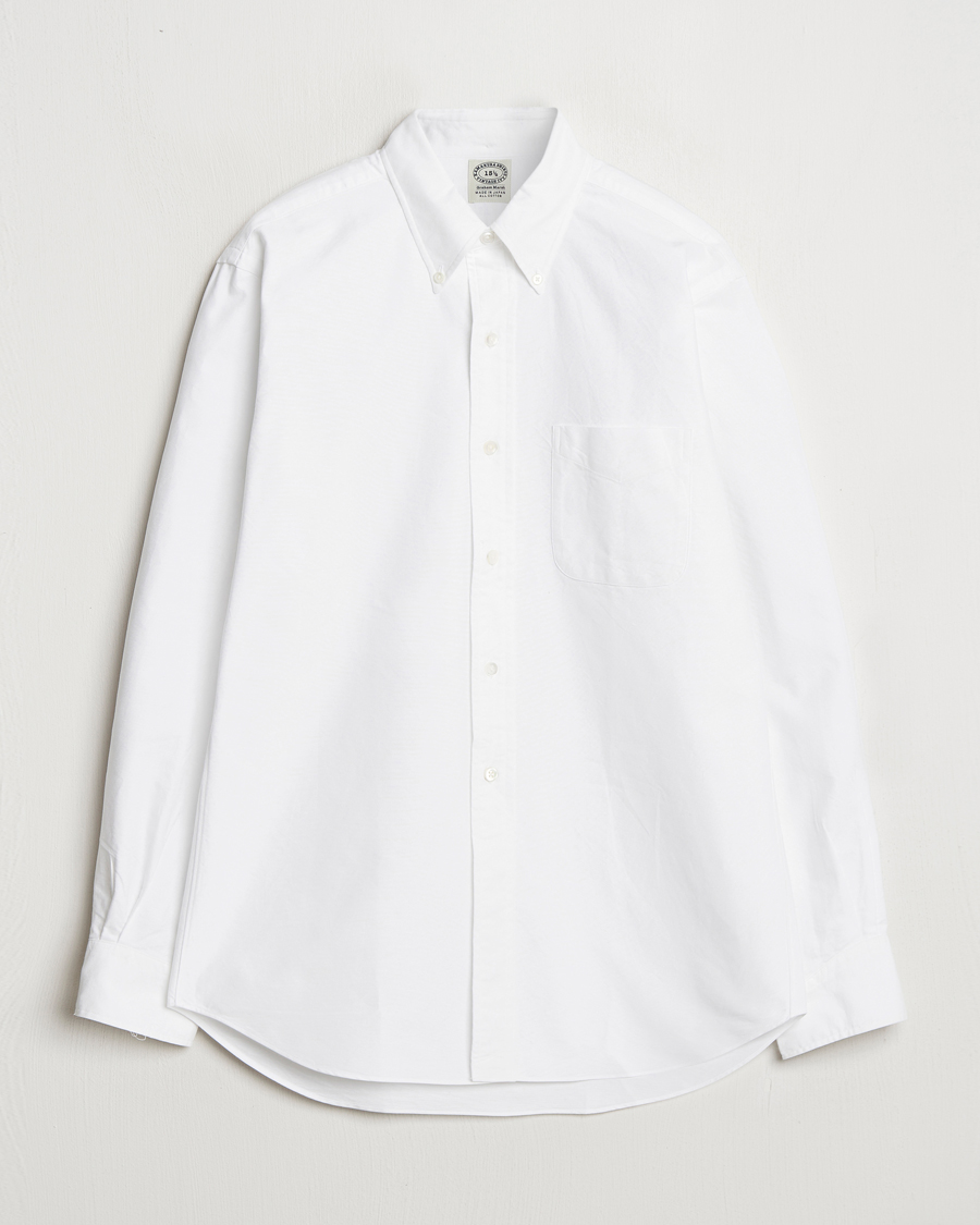 Herr | Skjortor | Kamakura Shirts | Vintage Ivy Oxford Button Down Shirt White