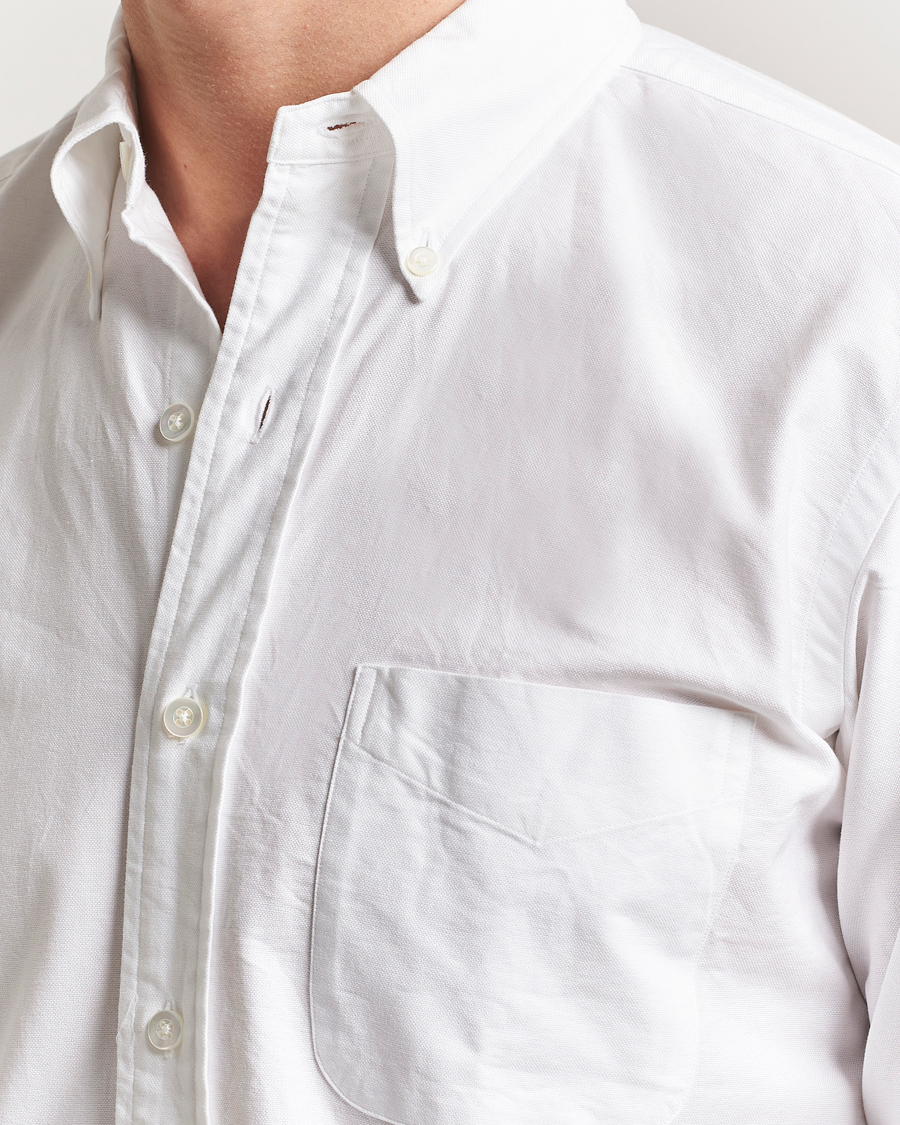Herr | Skjortor | Kamakura Shirts | Vintage Ivy Oxford Button Down Shirt White