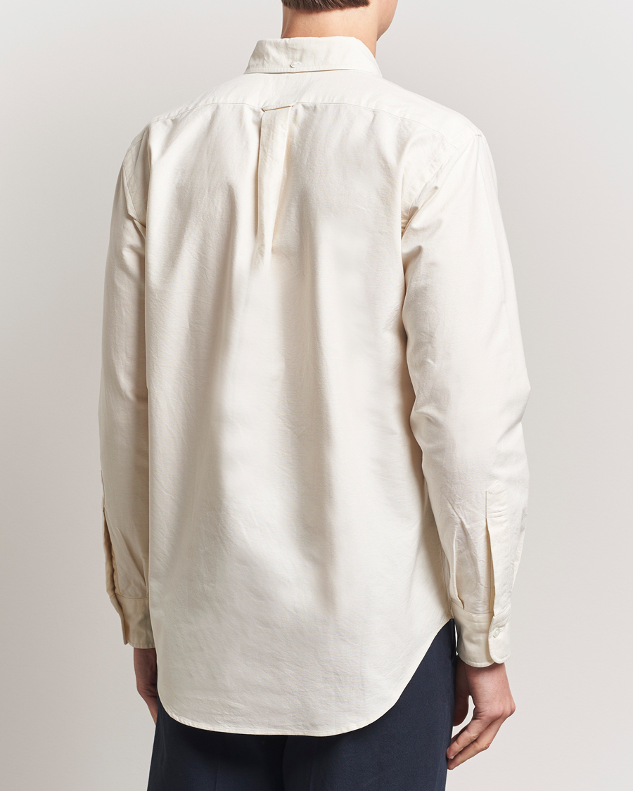 Herr | Skjortor | Kamakura Shirts | Vintage Ivy Oxford Button Down Shirt Beige