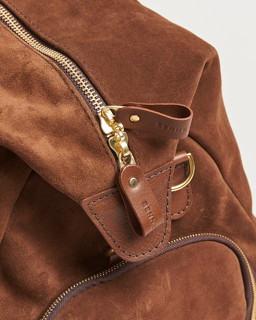 Herr | Väskor | Bennett Winch | Suede Weekender Brown