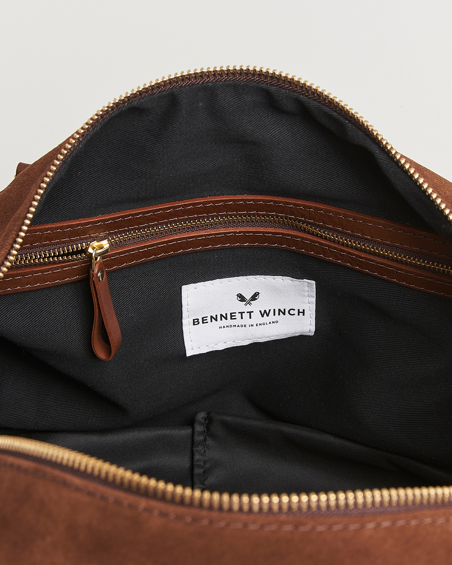 Herr | Väskor | Bennett Winch | Suede Weekender Brown