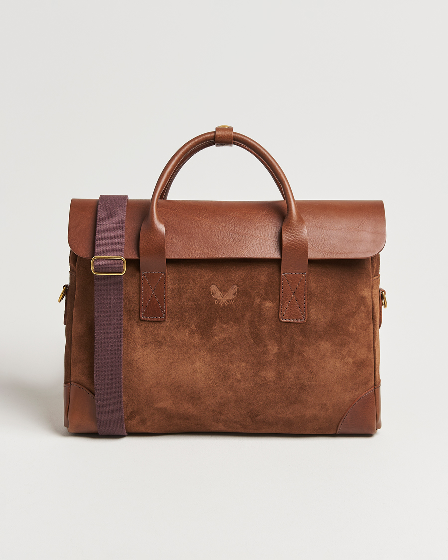 Herr | Väskor | Bennett Winch | Suede Briefcase Brown