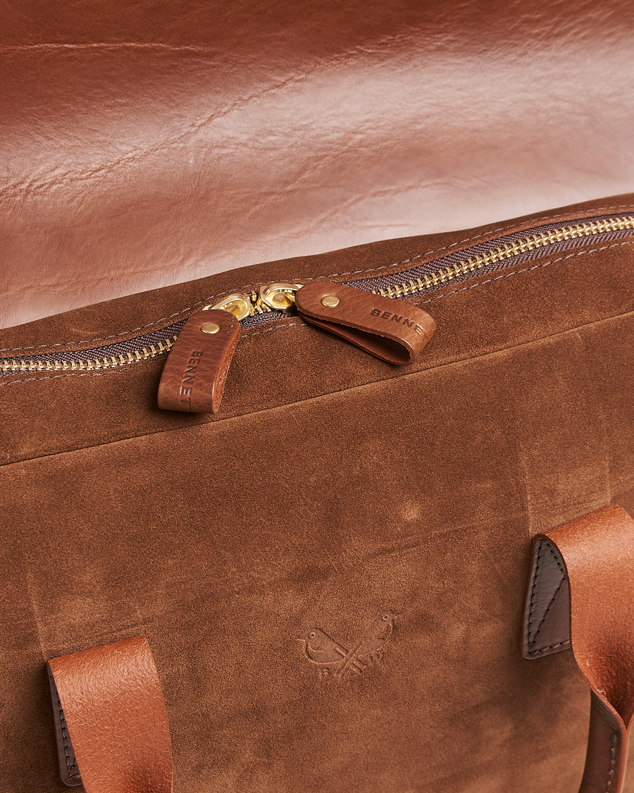 Herr | Väskor | Bennett Winch | Suede Briefcase Brown