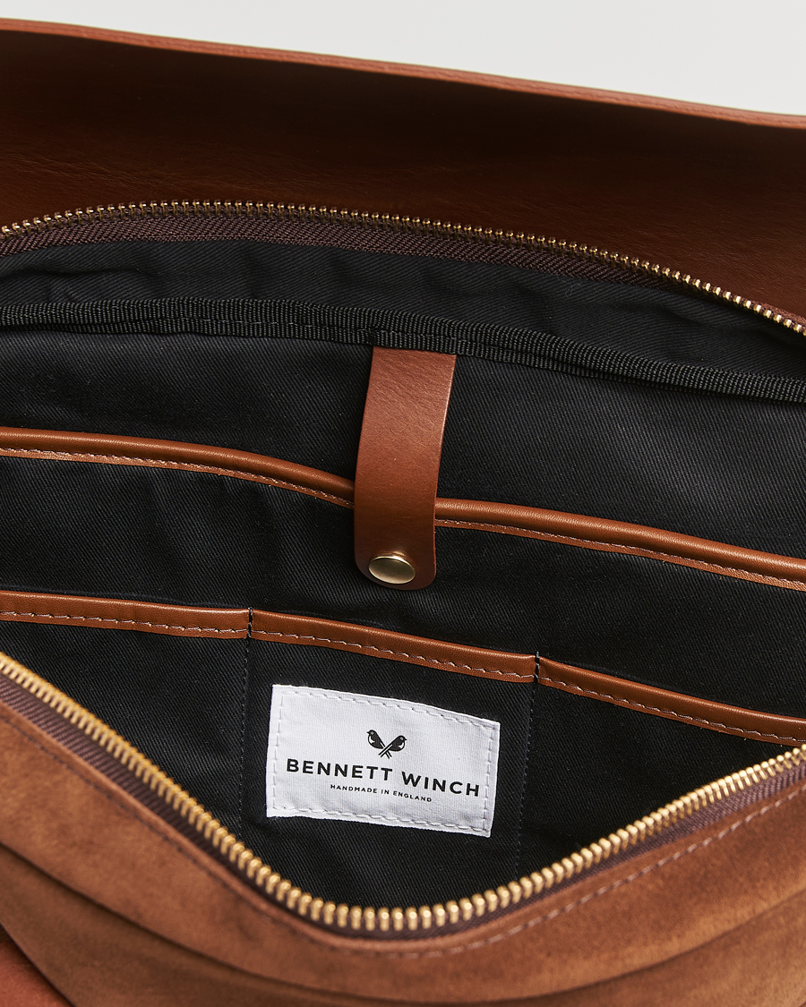 Herr | Väskor | Bennett Winch | Suede Briefcase Brown