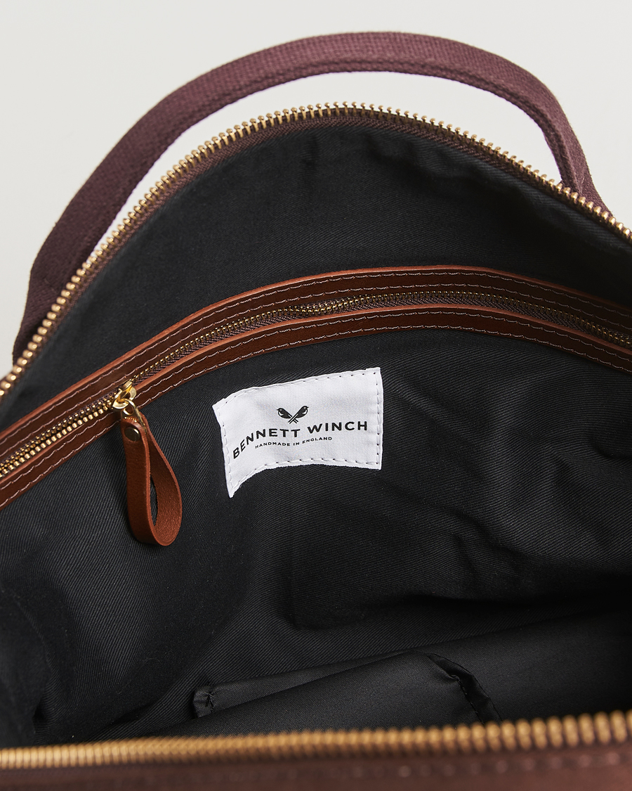 Herr | Väskor | Bennett Winch | Canvas Weekender Black Chocolate