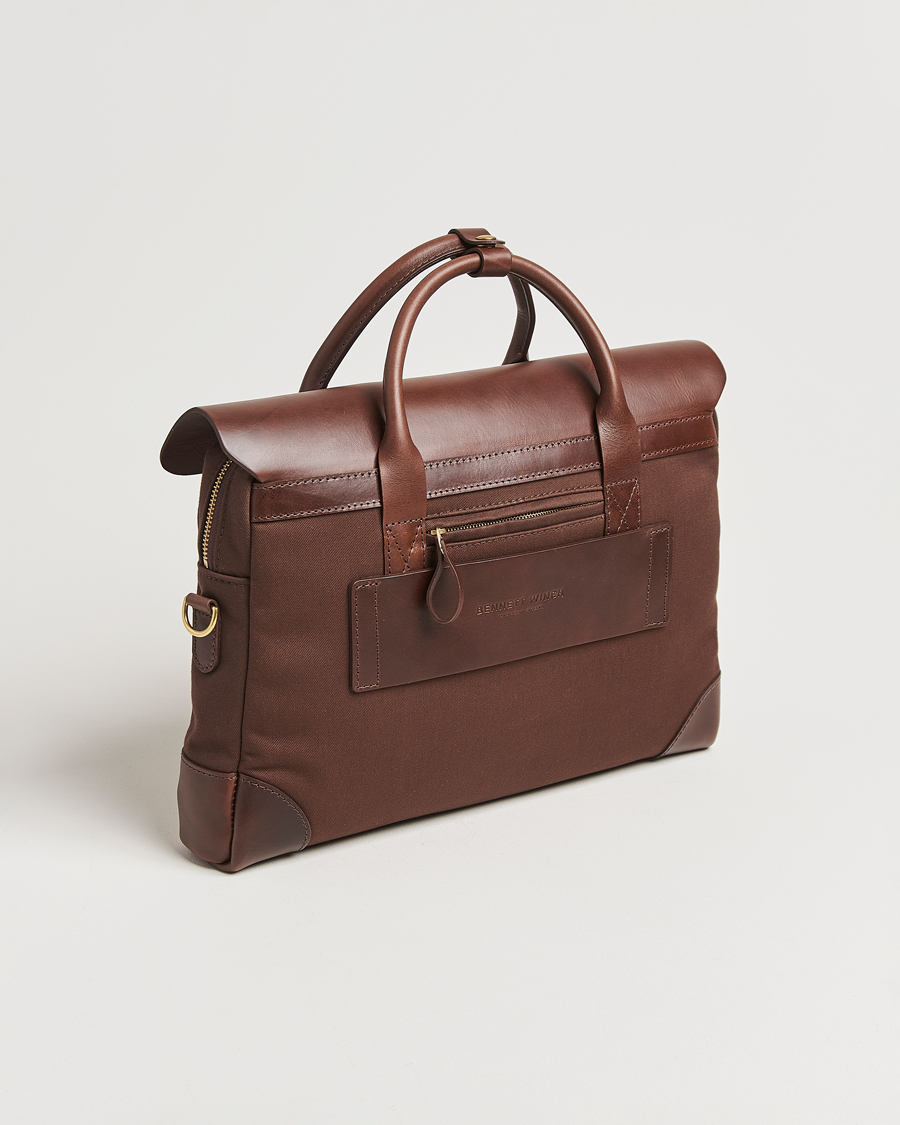 Herr | Väskor | Bennett Winch | Canvas Briefcase Chocolate
