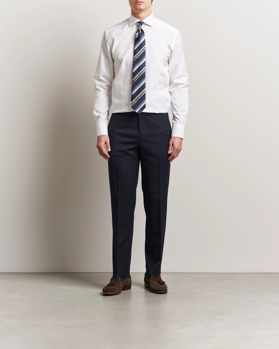 Herr | Skjortor | Stenströms | 1899 Cotton Royal Oxford Shirt White