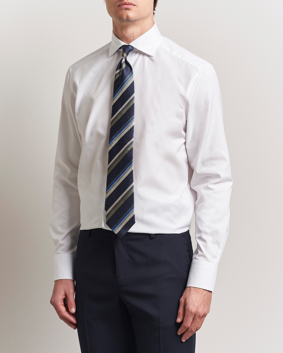 Herr | Skjortor | Stenströms | 1899 Cotton Royal Oxford Shirt White