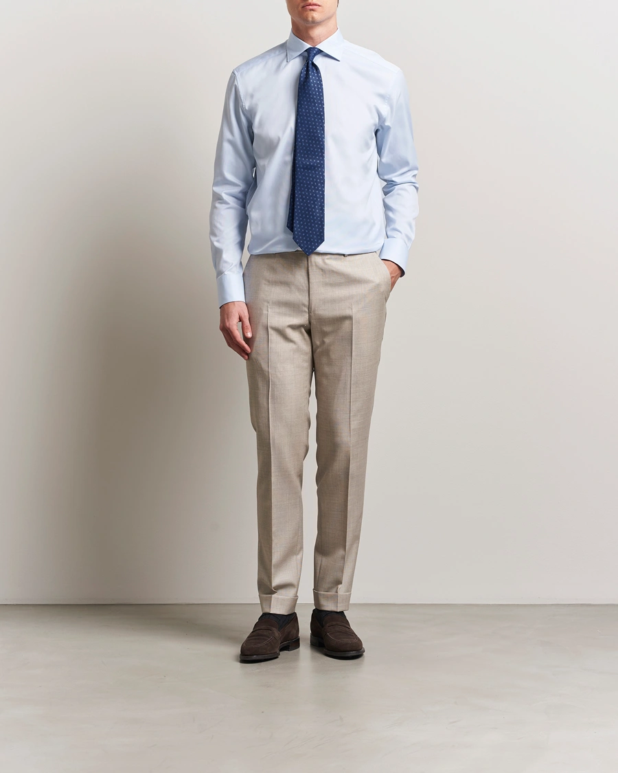 Herr | Skjortor | Stenströms | 1899 Cotton Royal Oxford Shirt Light Blue