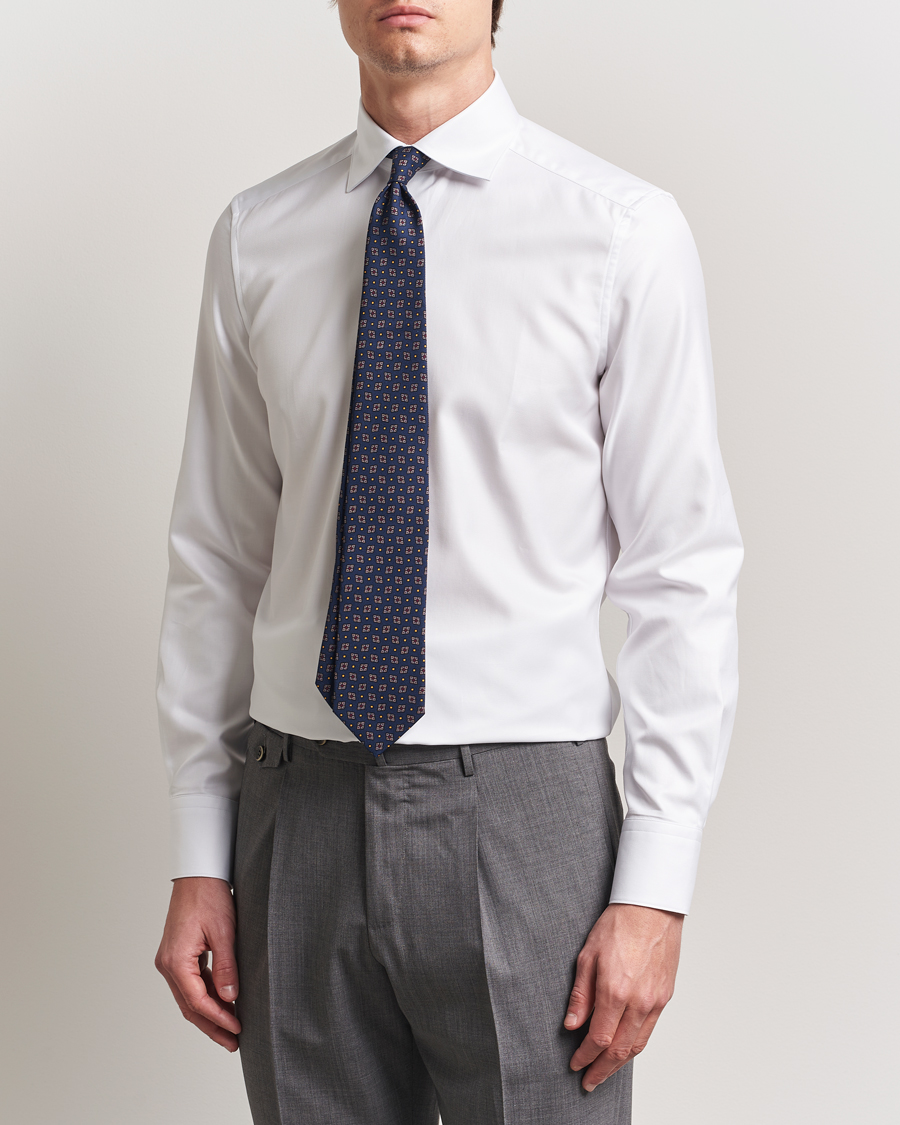 Herr | Skjortor | Stenströms | 1899 Slim Cotton Twill Shirt White